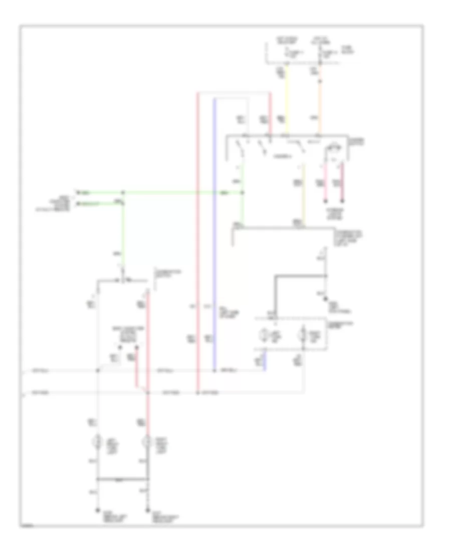 Exterior Lamps Wiring Diagram (2 of 2) for Nissan Pathfinder LE 1996