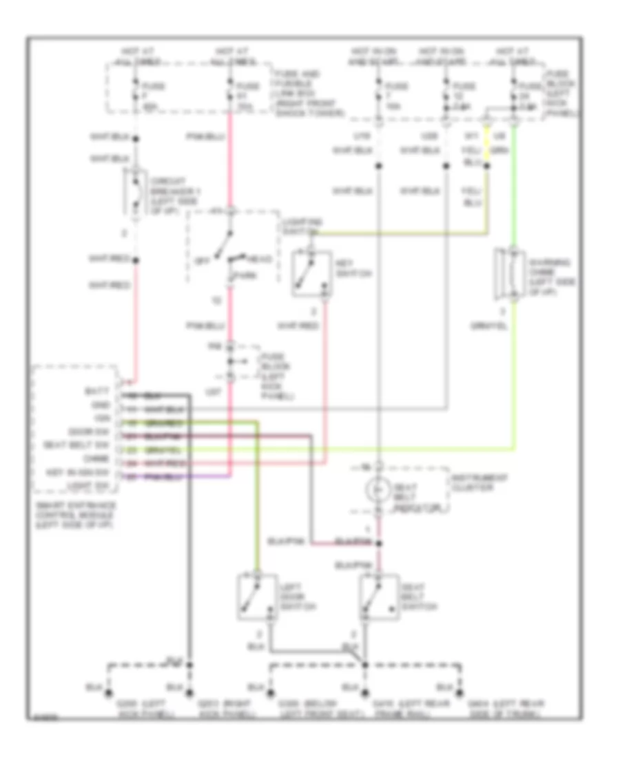 Warning System Wiring Diagrams for Nissan Pathfinder LE 1996