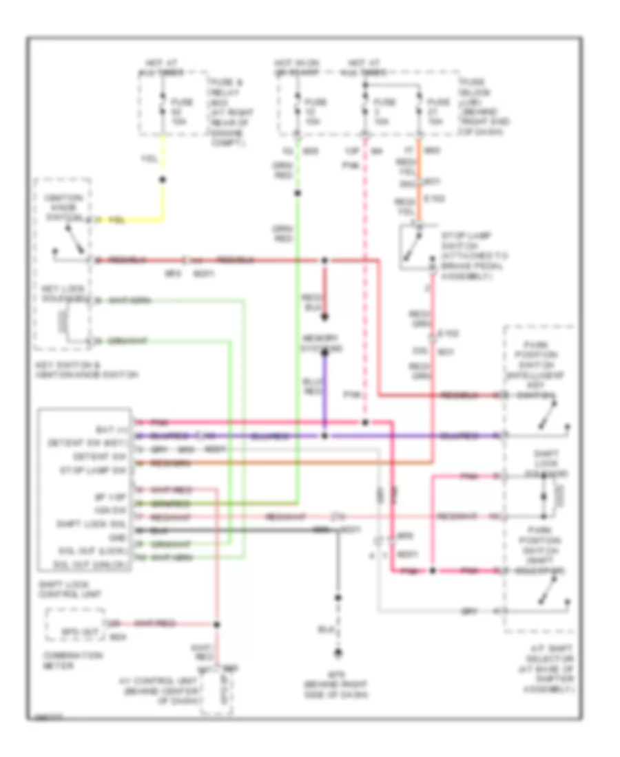 Shift Interlock Wiring Diagram with Intelligent Key for Nissan Armada SL 2014