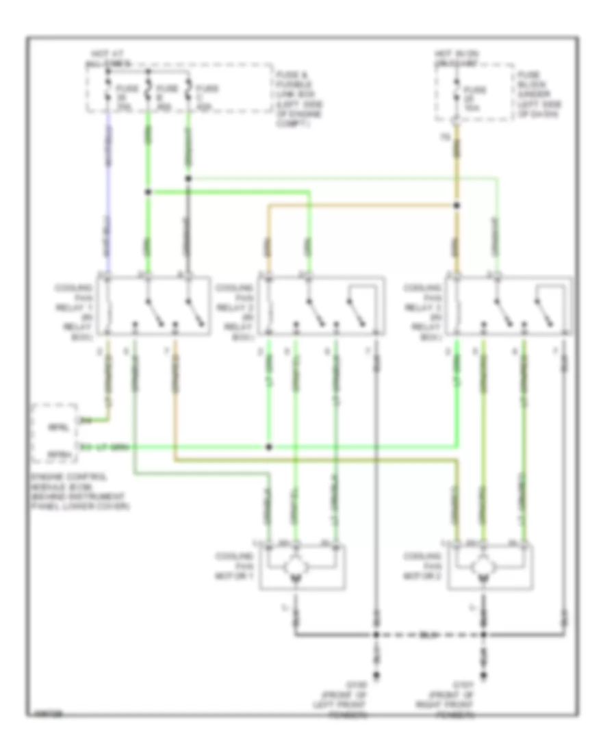 Cooling Fan Wiring Diagram for Nissan Altima GLE 2001