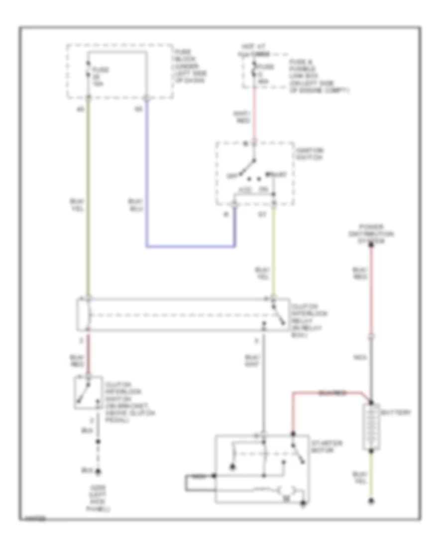 Starting Wiring Diagram M T for Nissan Altima GLE 2001