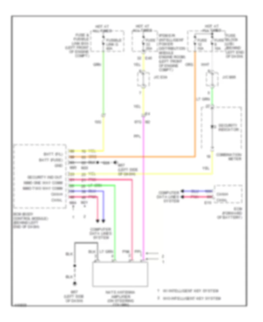Immobilizer Wiring Diagram for Nissan Sentra FE SV 2014