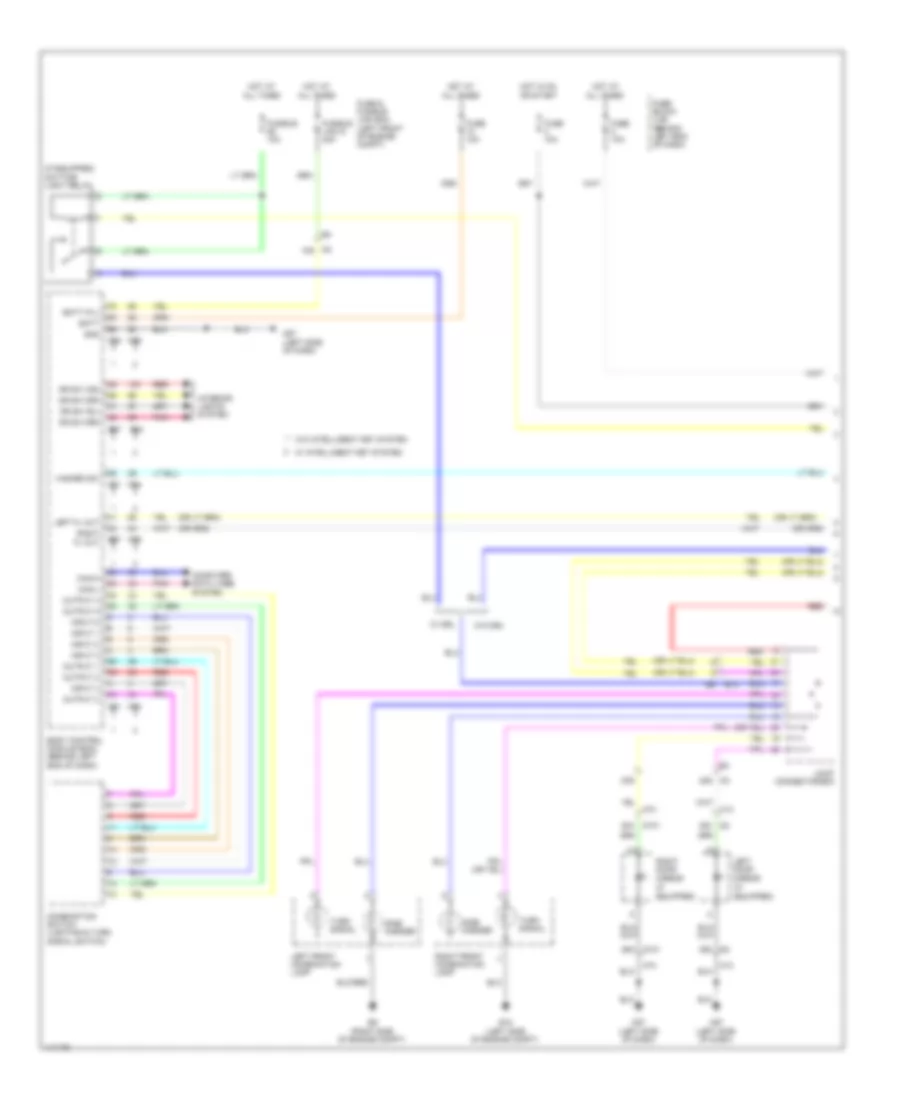 Exterior Lamps Wiring Diagram (1 of 3) for Nissan Sentra FE+SV 2014