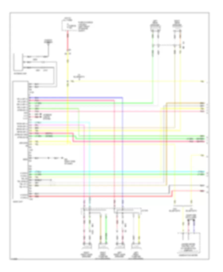 Radio Wiring Diagram Base 1 of 2 for Nissan Sentra FE SV 2014