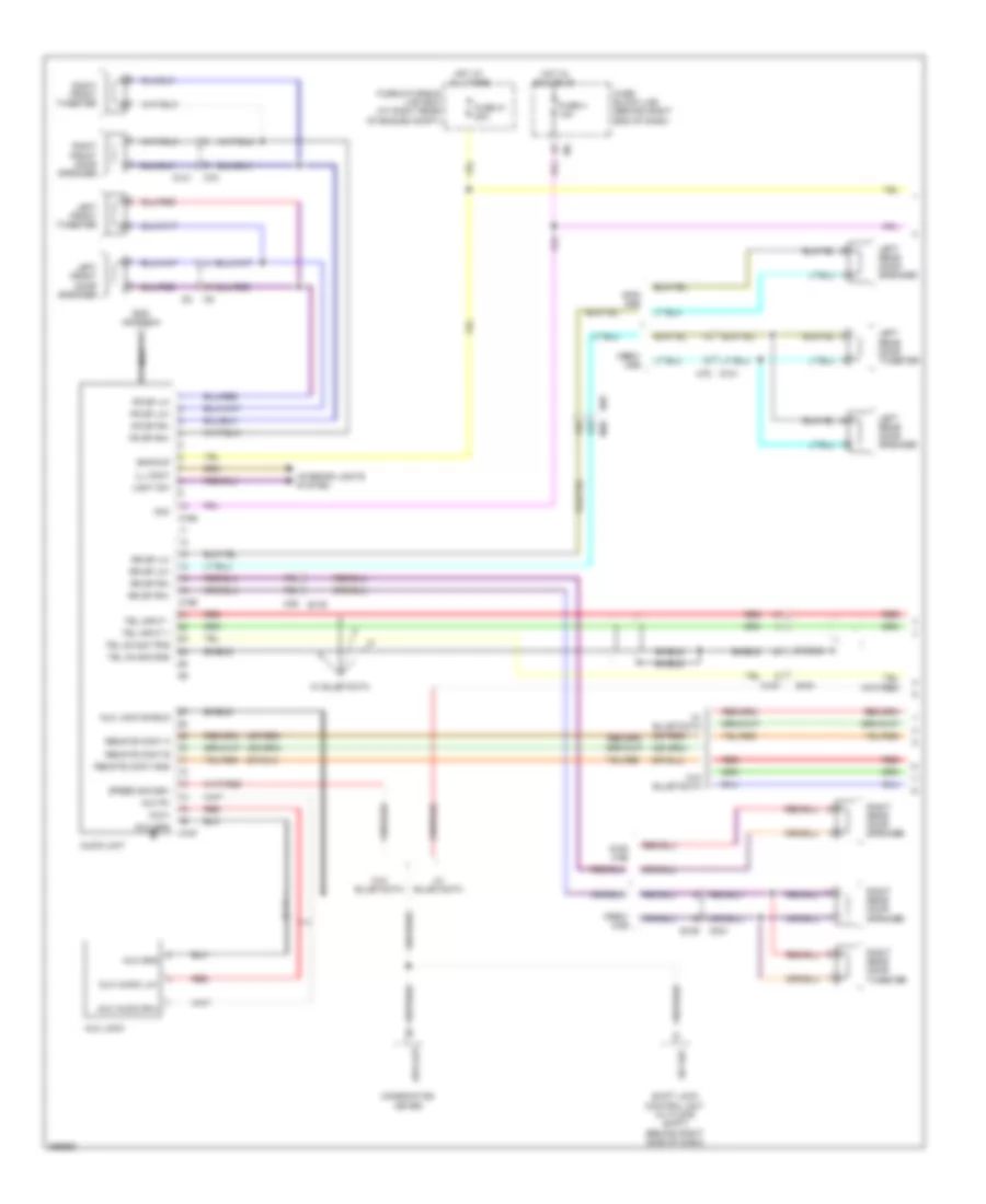Mid Line Radio Wiring Diagram 1 of 2 for Nissan Titan S 2011
