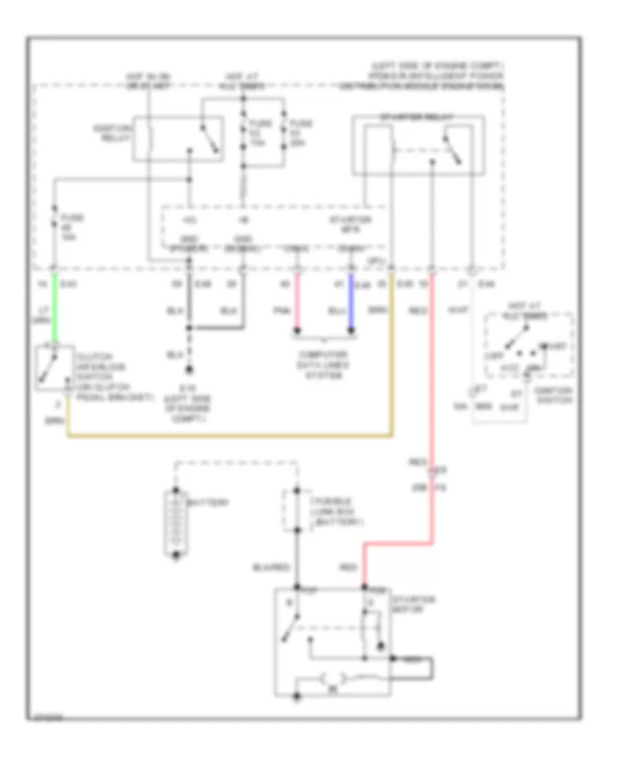 1.8L, Starting Wiring Diagram, MT for Nissan Versa SL 2012