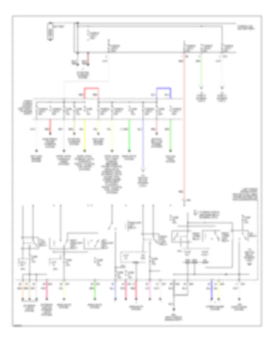 Power Distribution Wiring Diagram 1 of 2 for Nissan Versa 2009