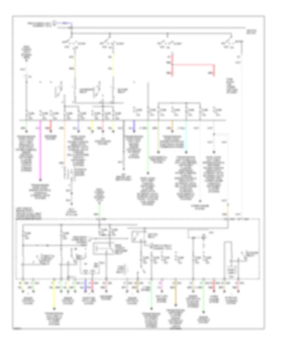 Power Distribution Wiring Diagram 2 of 2 for Nissan Versa 2009