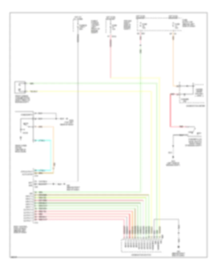 Электросхема заднего стеклоочистителя и омывателя стекла для Nissan Quest SE 2007