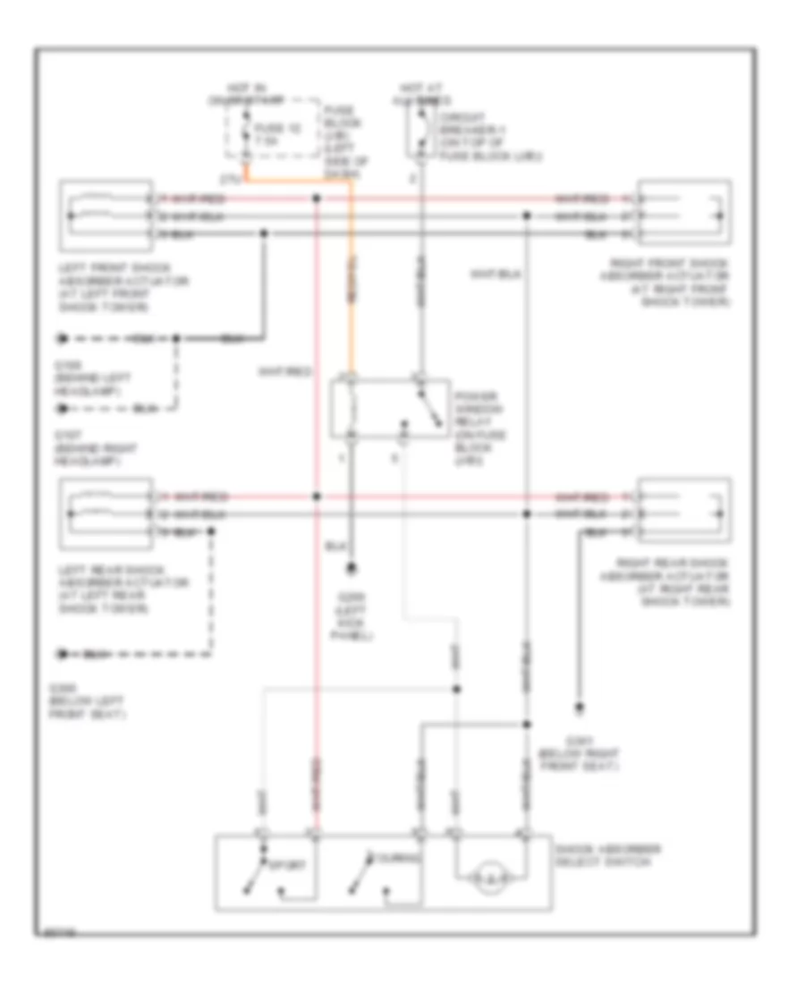 Electronic Suspension Wiring Diagram for Nissan Pathfinder XE 1996
