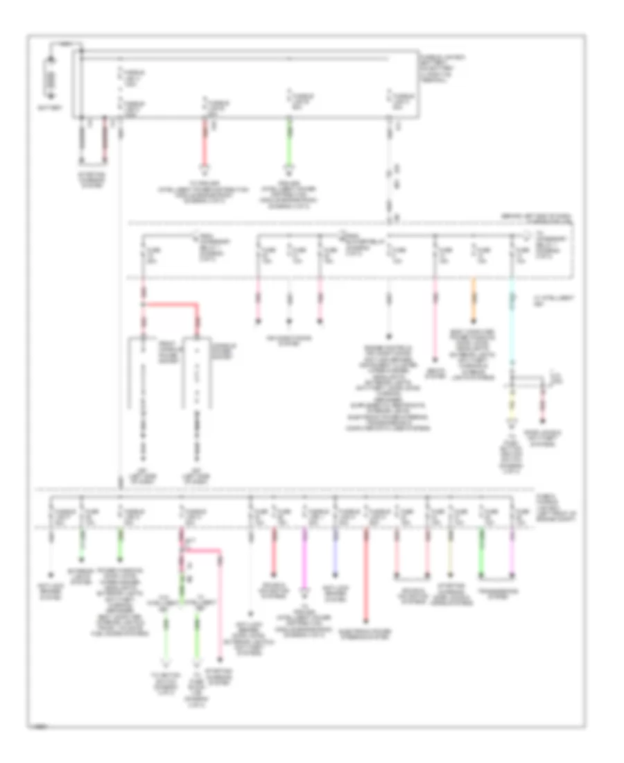 Power Distribution Wiring Diagram 1 of 3 for Nissan Sentra FE S 2014