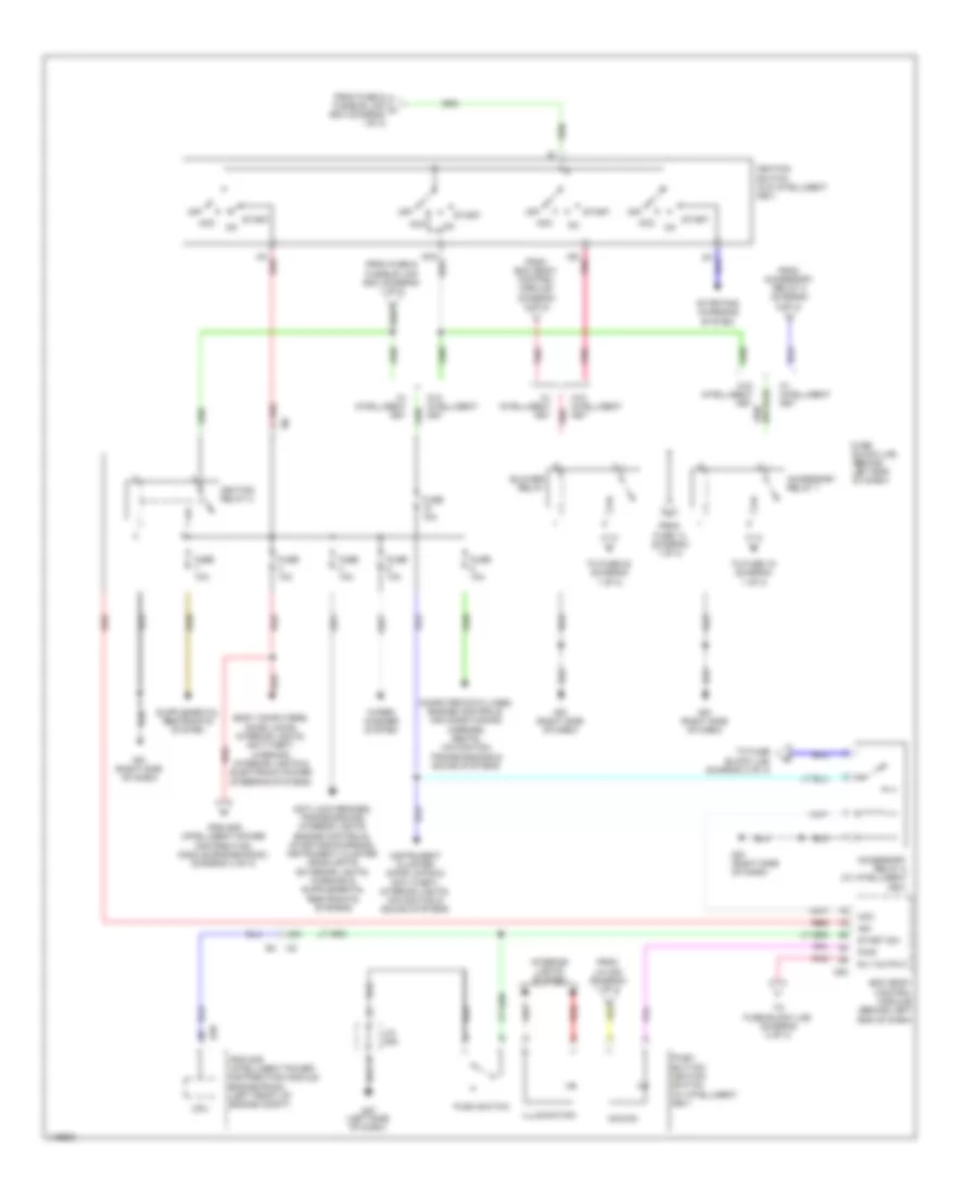 Power Distribution Wiring Diagram (2 of 3) for Nissan Sentra FE+S 2014