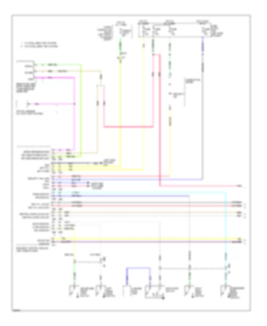 Forced Entry Wiring Diagram 1 of 2 for Nissan Cube S 2014