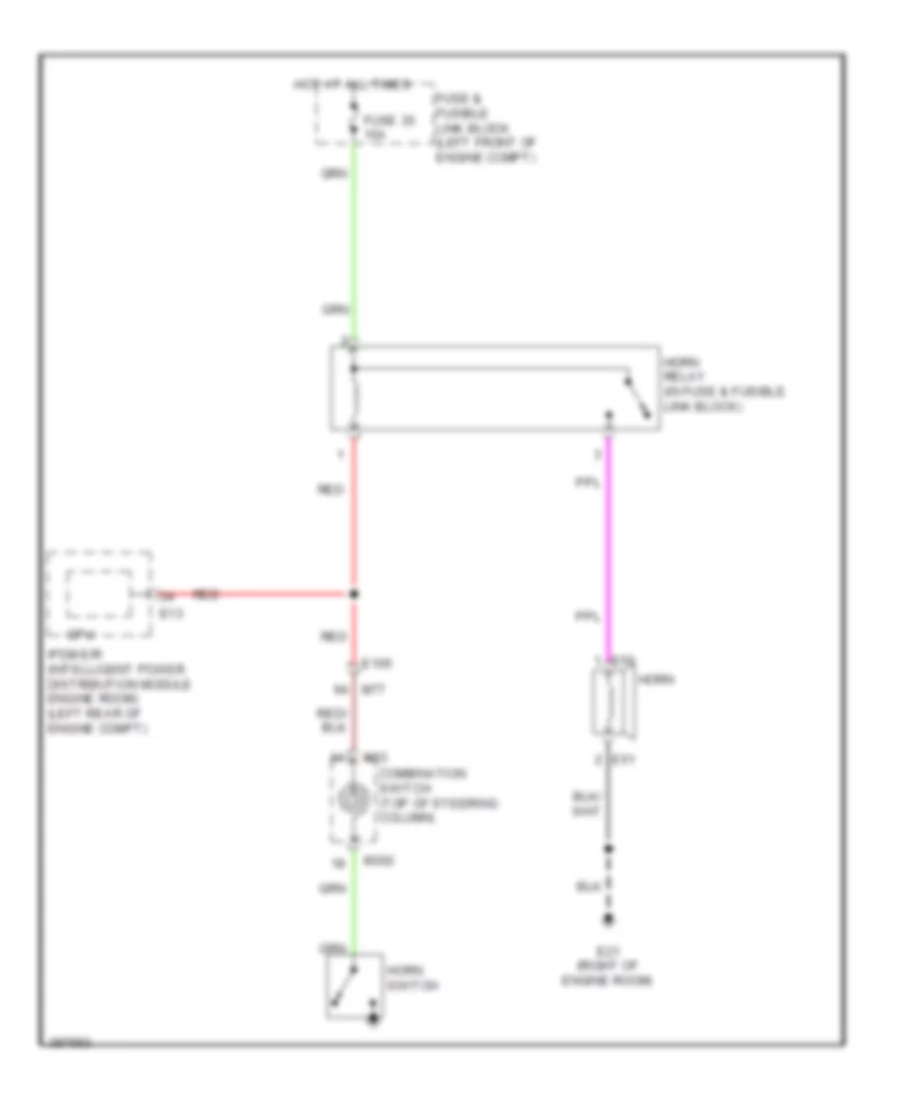 Horn Wiring Diagram for Nissan Cube S 2014