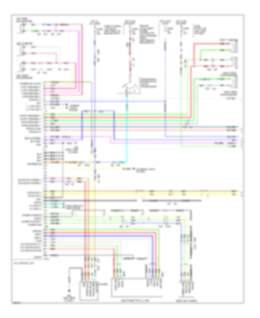 Navigation Wiring Diagram 1 of 2 for Nissan Cube S 2014
