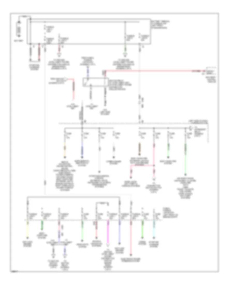 Power Distribution Wiring Diagram 1 of 3 for Nissan Cube S 2014