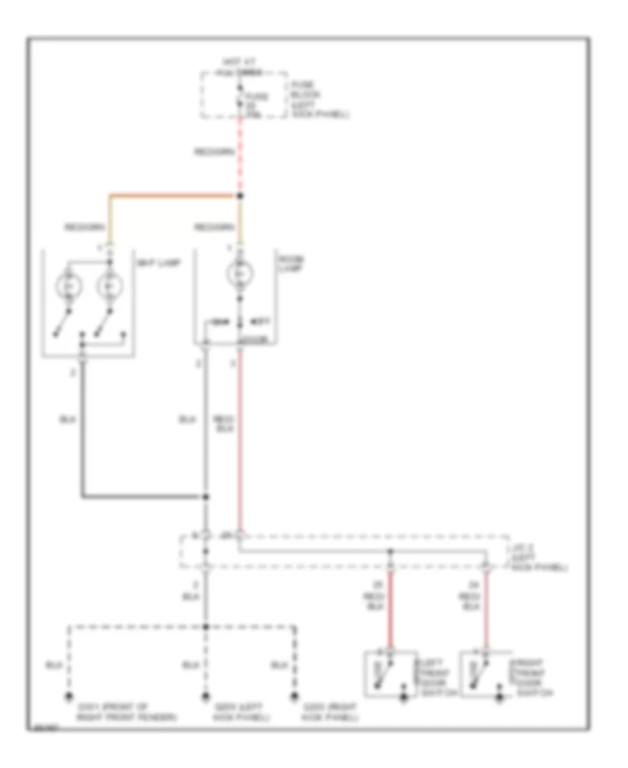 Courtesy Lamps Wiring Diagram for Nissan Pickup 1996