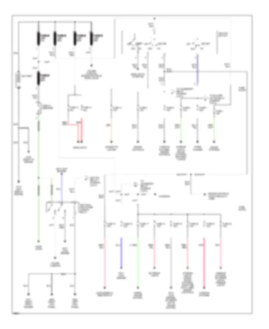 Power Distribution Wiring Diagram 1 of 2 for Nissan Pickup 1996