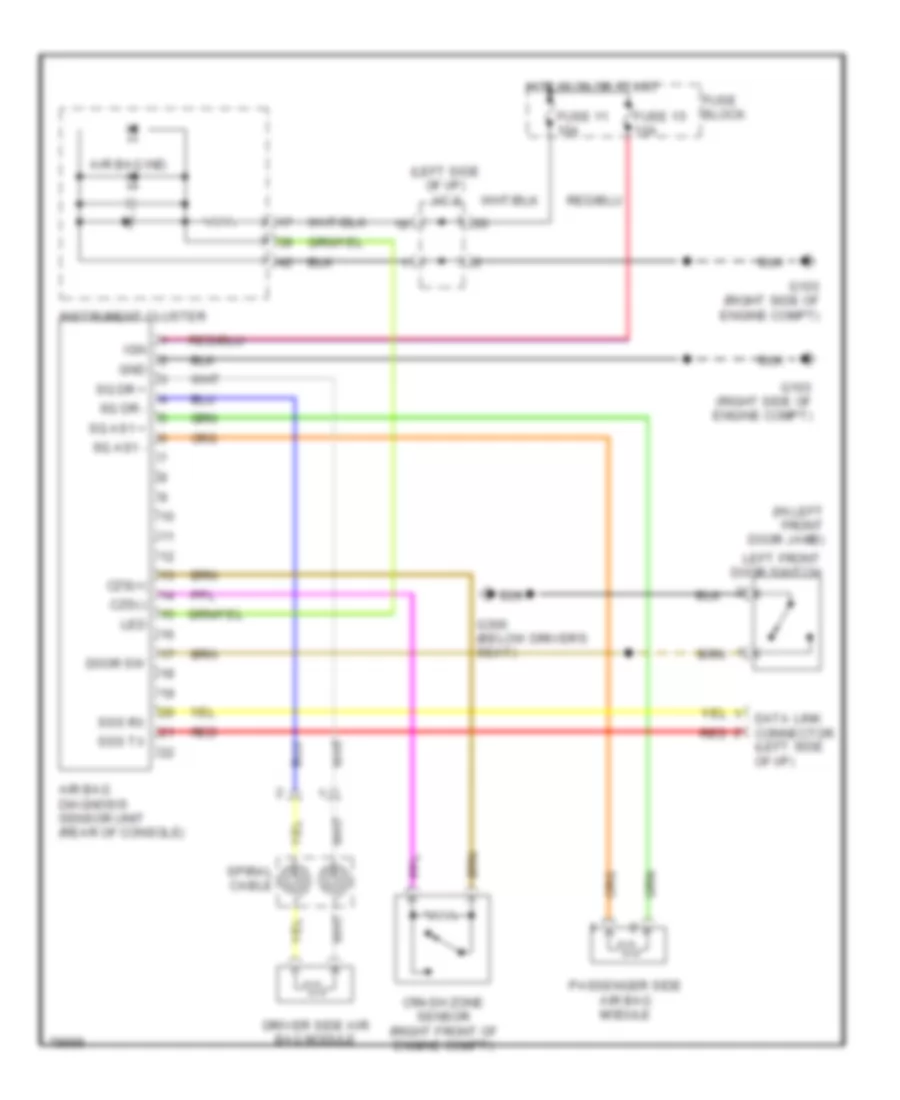 Supplemental Restraint Wiring Diagram for Nissan Pickup 1996