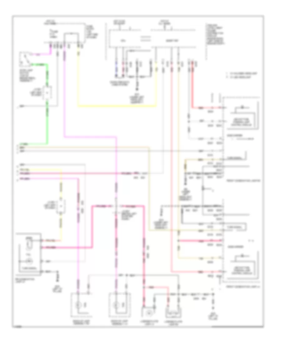 Exterior Lamps Wiring Diagram (2 of 2) for Nissan Rogue SV 2014