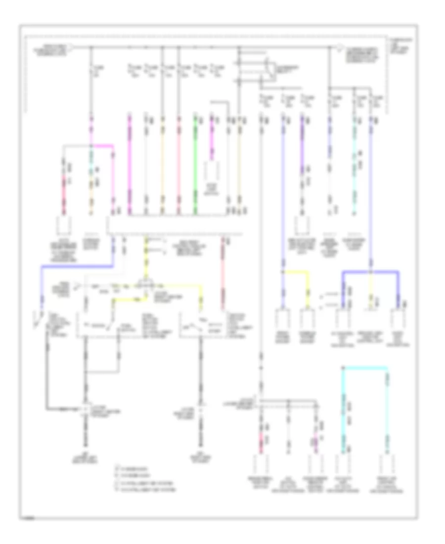 Power Distribution Wiring Diagram (3 of 6) for Nissan Rogue SV 2014