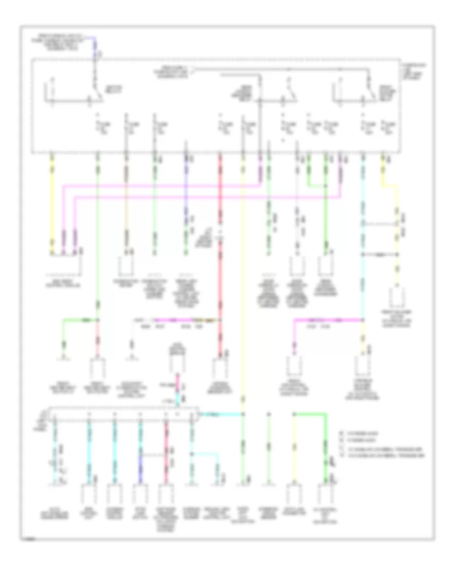 Power Distribution Wiring Diagram (4 of 6) for Nissan Rogue SV 2014