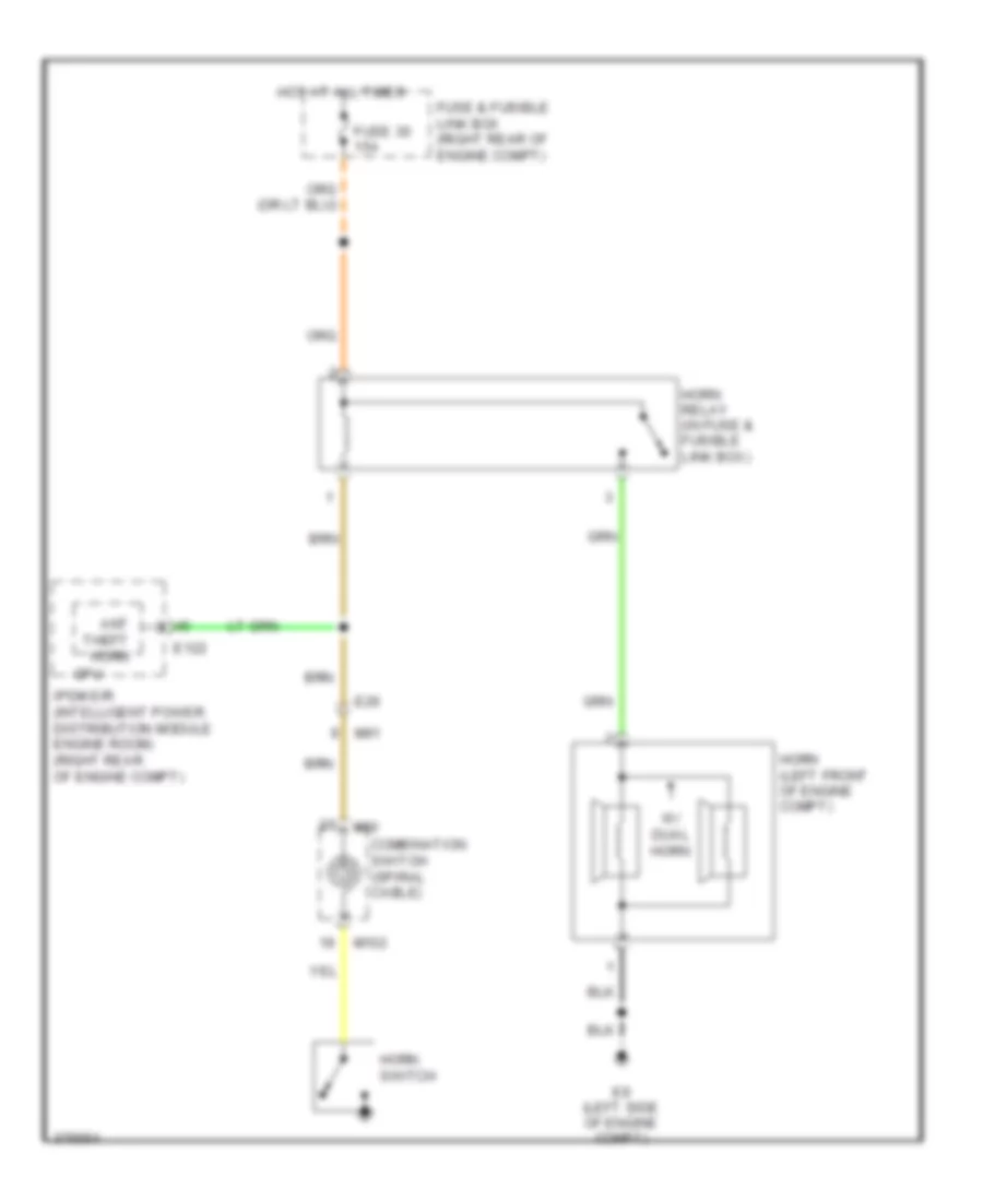 Horn Wiring Diagram for Nissan Xterra PRO 4X 2012