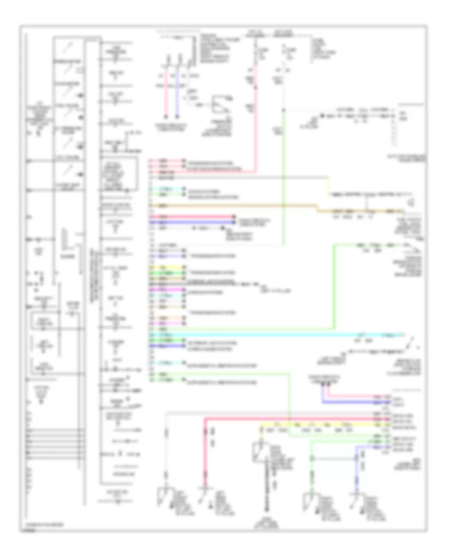 Instrument Cluster Wiring Diagram for Nissan Xterra PRO-4X 2012