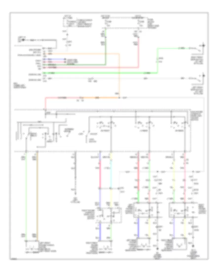 Power Windows Wiring Diagram for Nissan Xterra PRO 4X 2012