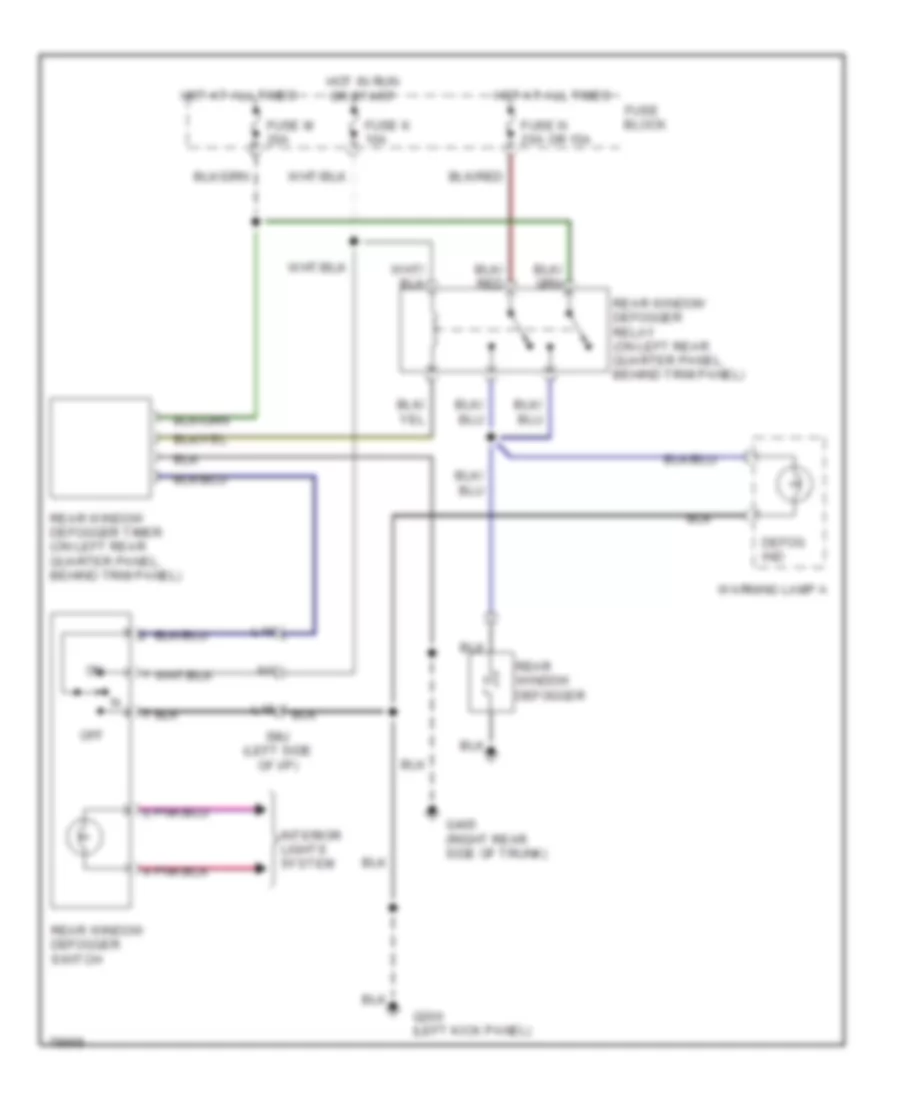 Defogger Wiring Diagram for Nissan Pathfinder SE 1992