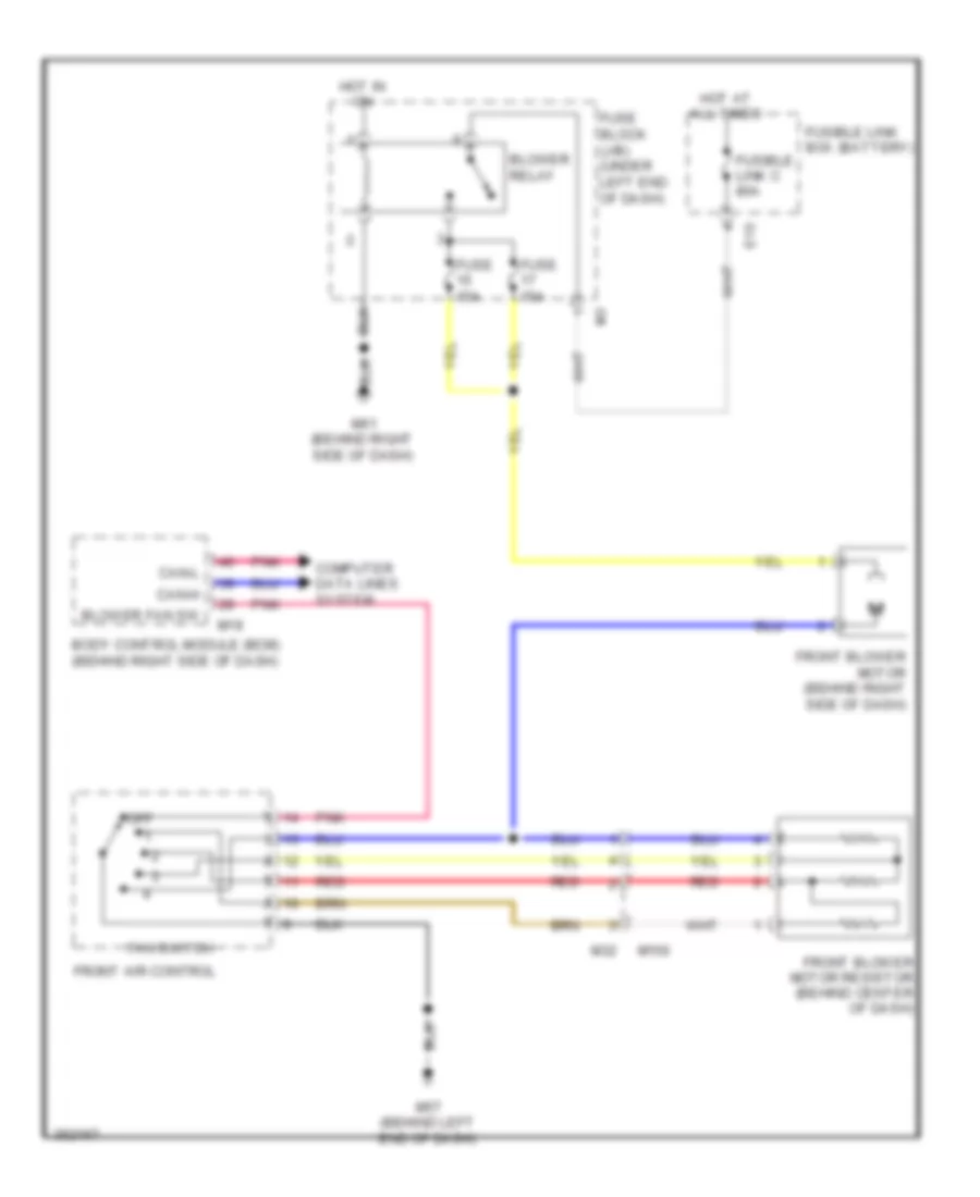 Heater Wiring Diagram for Nissan Versa 2011