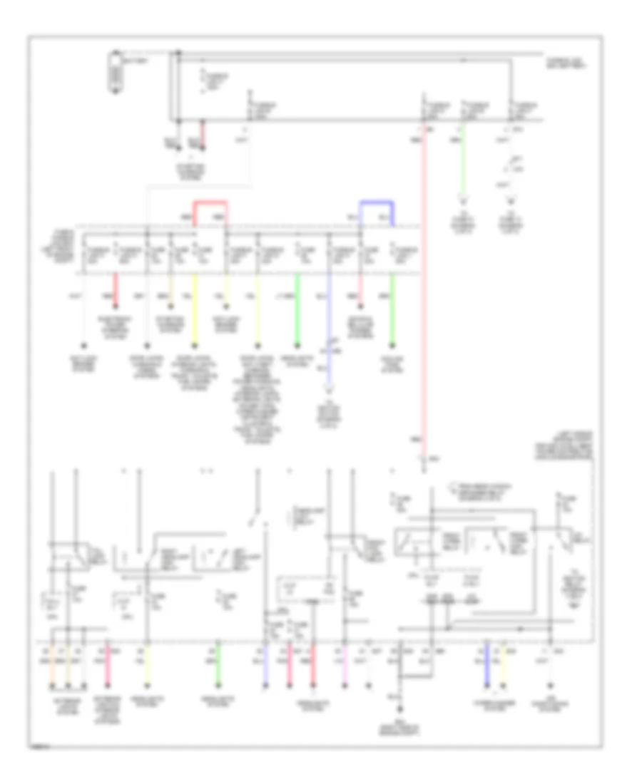 Power Distribution Wiring Diagram 1 of 2 for Nissan Versa 2011