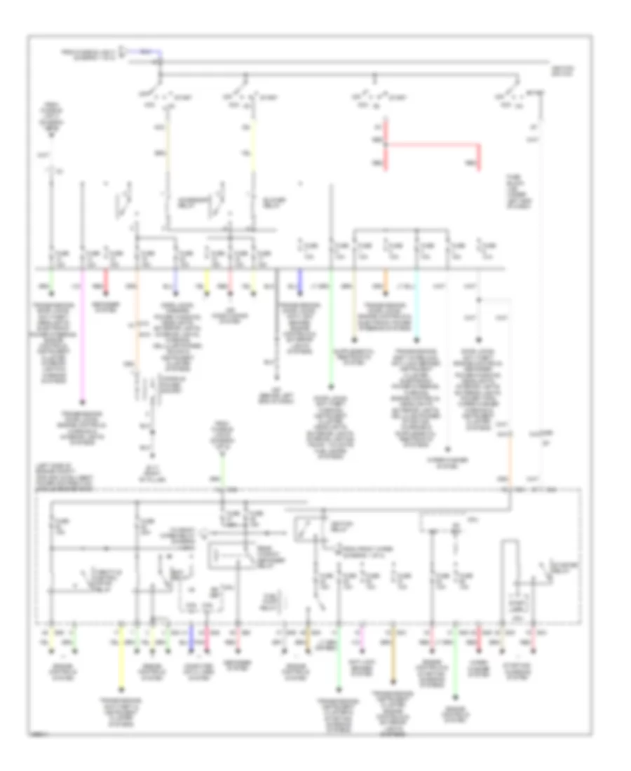 Power Distribution Wiring Diagram 2 of 2 for Nissan Versa 2011