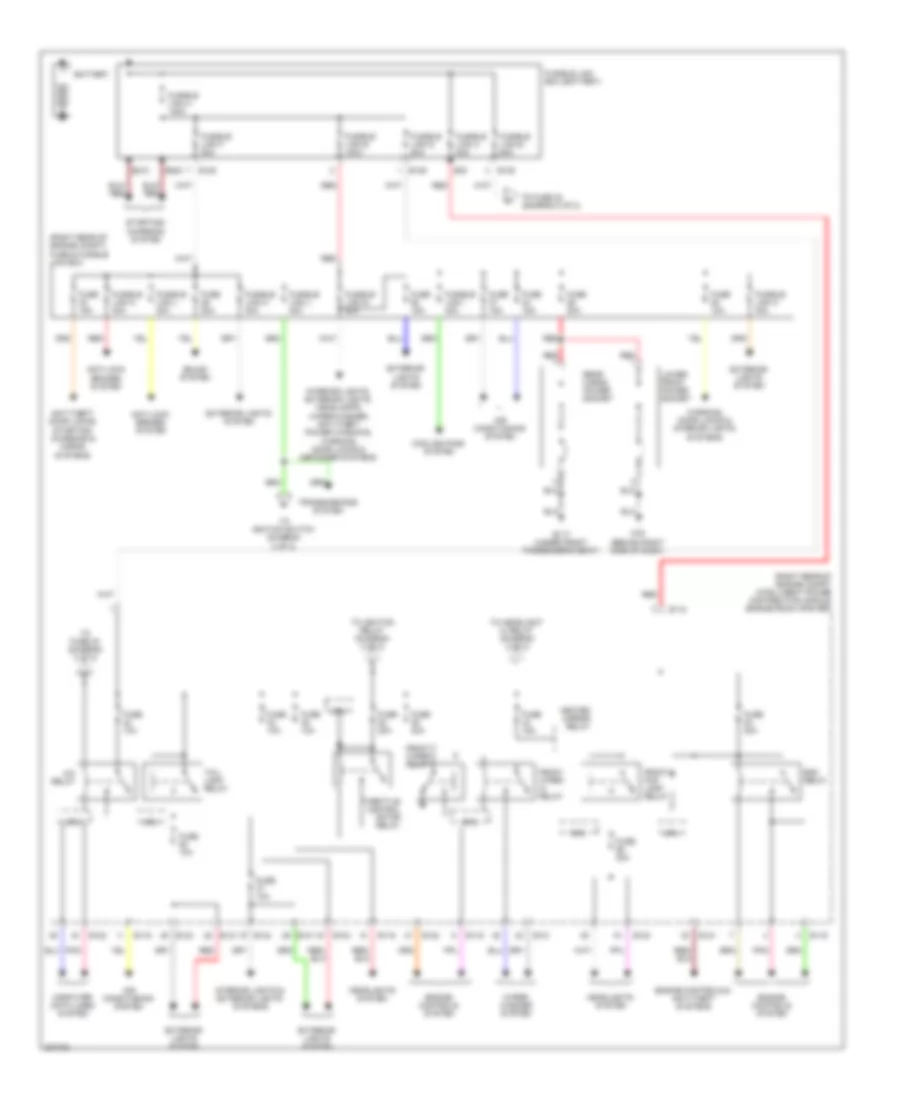 Power Distribution Wiring Diagram 1 of 2 for Nissan Xterra Off Road 2009