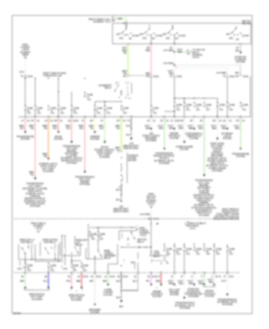 Power Distribution Wiring Diagram 2 of 2 for Nissan Xterra Off Road 2009