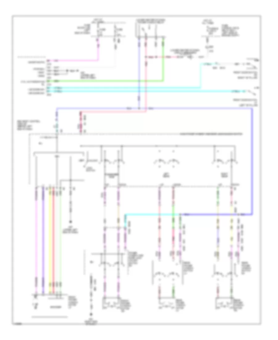 Power Windows Wiring Diagram for Nissan Rogue SL 2014