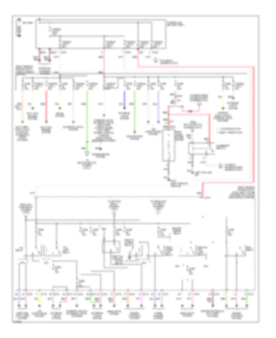 Power Distribution Wiring Diagram 1 of 2 for Nissan Xterra S 2012