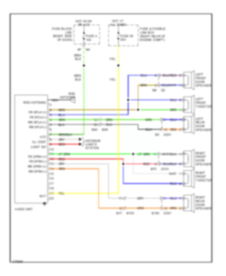 Base Radio Wiring Diagram for Nissan Xterra S 2012