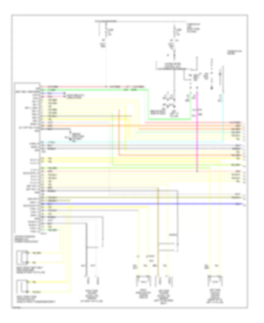 Supplemental Restraints Wiring Diagram 1 of 2 for Nissan Xterra S 2012