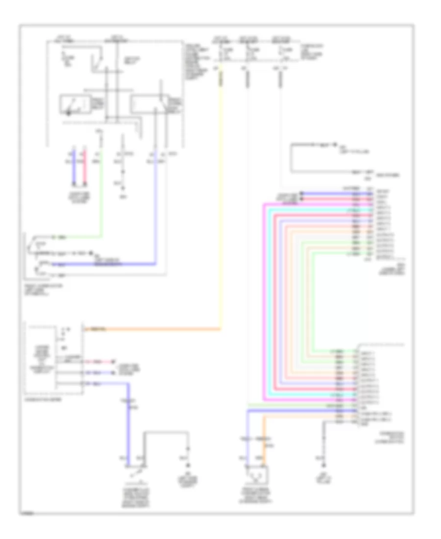 Электросхема передних стеклоочистителей дворников и омывателя лобового стекла для Nissan Xterra S 2012