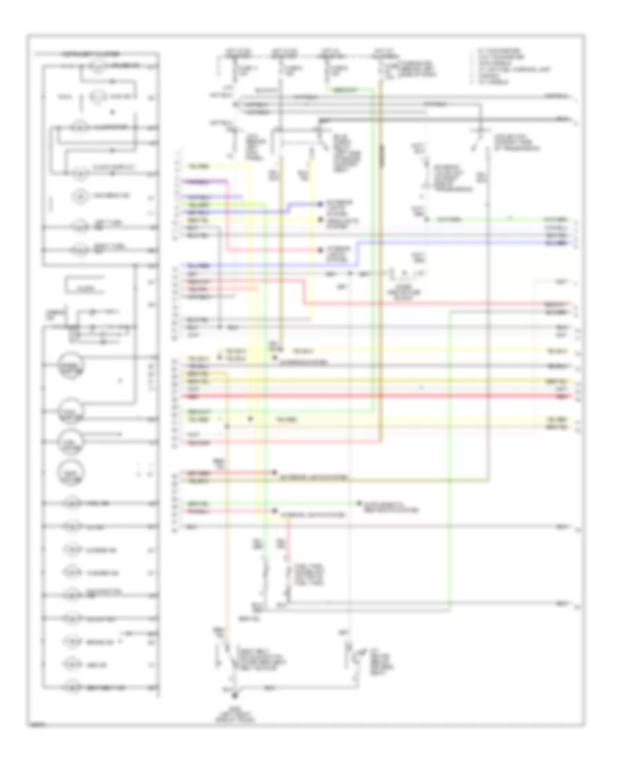 Instrument Cluster Wiring Diagram 1 of 2 for Nissan Pickup XE 1996