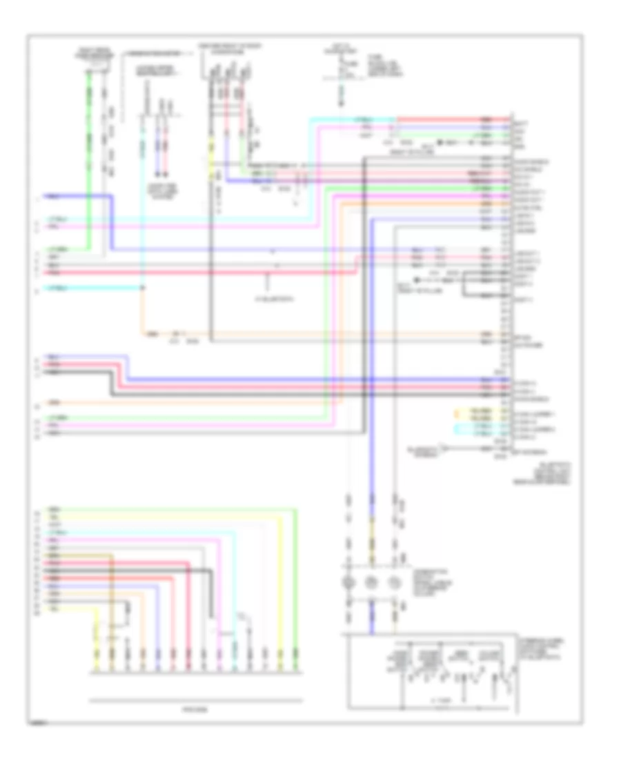 Premium Radio Wiring Diagram, without Navigation (2 of 2) for Nissan Versa S 2011