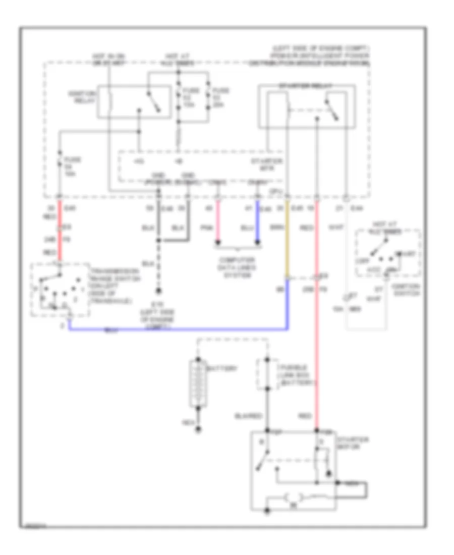 Starting Wiring Diagram A T for Nissan Versa S 2011