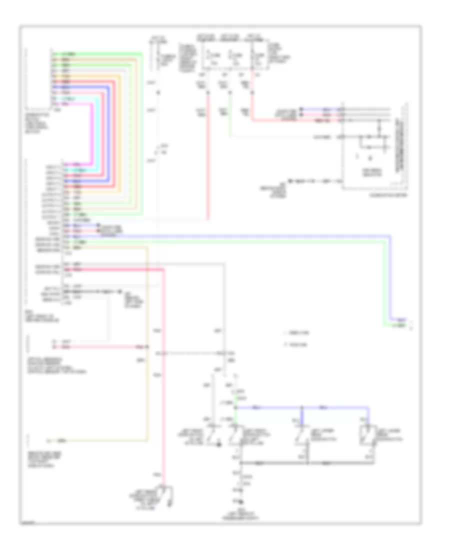 Headlights Wiring Diagram, without DRL (1 of 2) for Nissan Frontier Desert Runner 2014