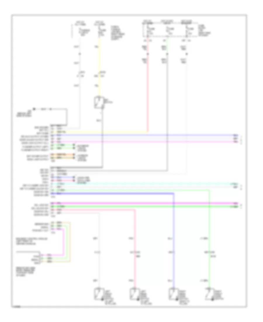 Door Lock  Keyless Entry Wiring Diagram Crew Cab 1 of 2 for Nissan Frontier Desert Runner 2014