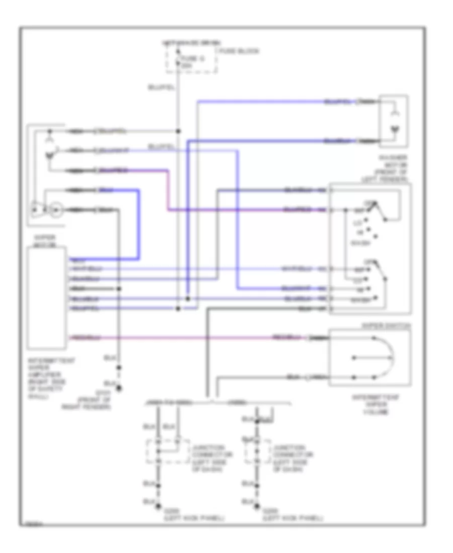 Interval Wiper Washer Wiring Diagram for Nissan Pickup 1992