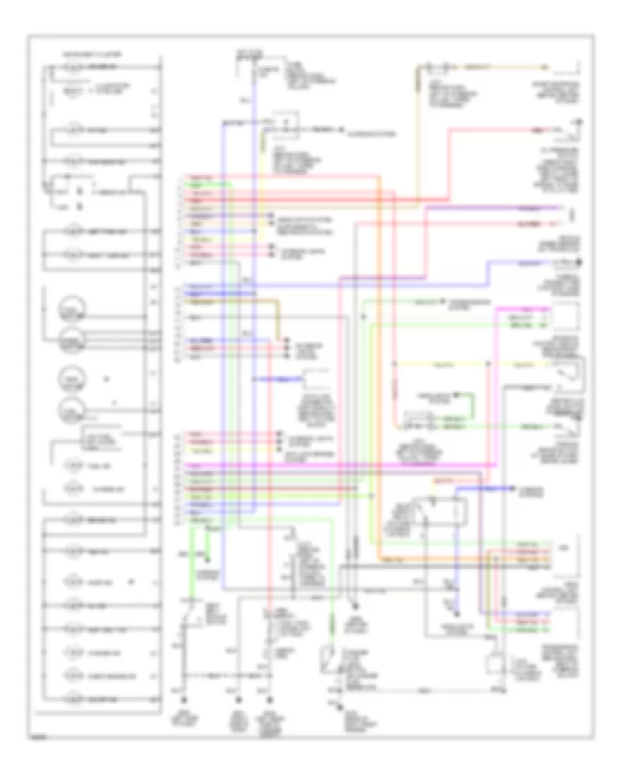 Instrument Cluster Wiring Diagram for Nissan Quest GXE 1996