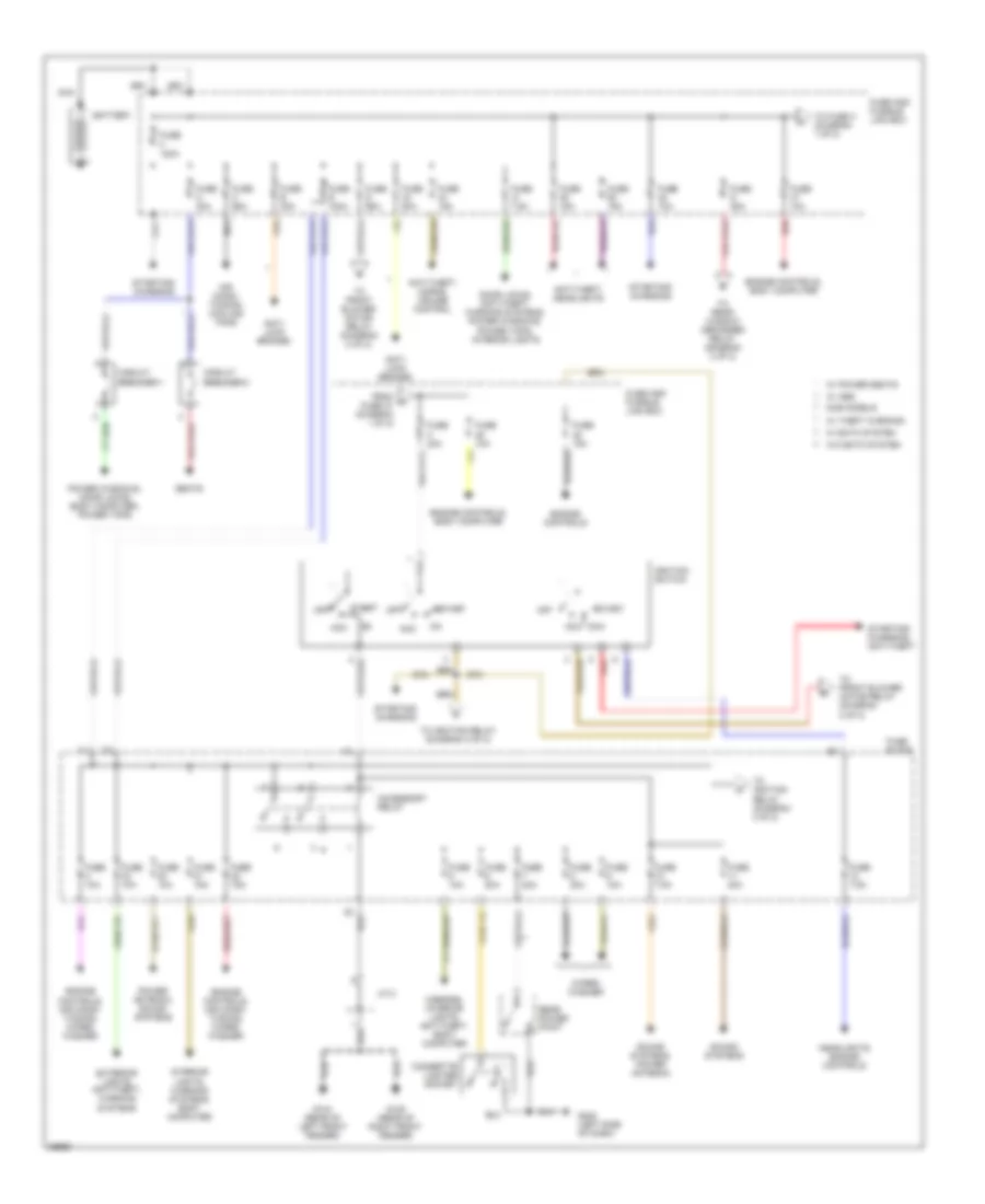 Power Distribution Wiring Diagram 1 of 2 for Nissan Quest GXE 1996