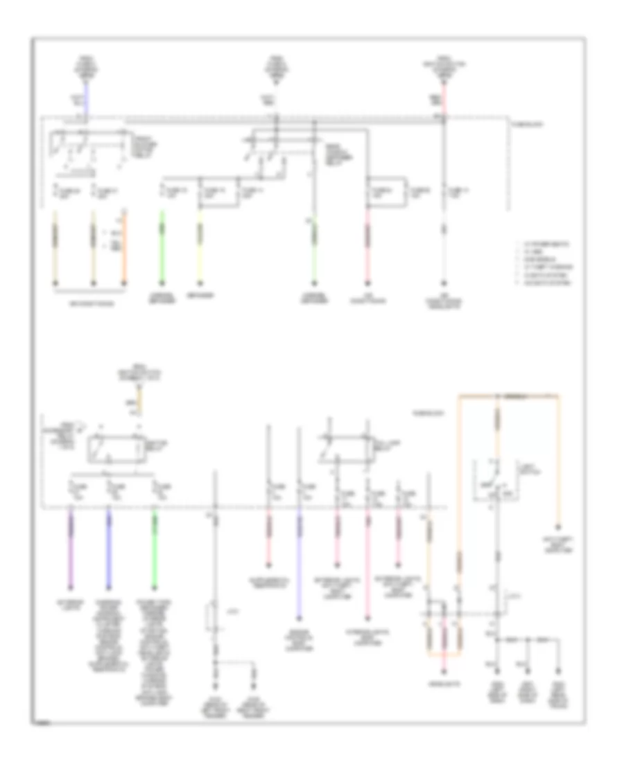 Power Distribution Wiring Diagram 2 of 2 for Nissan Quest GXE 1996