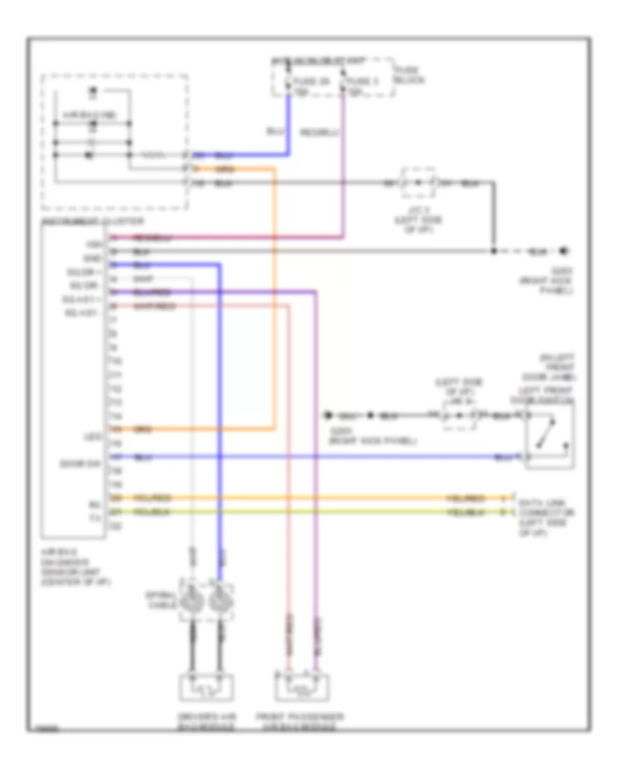 Supplemental Restraint Wiring Diagram for Nissan Quest GXE 1996